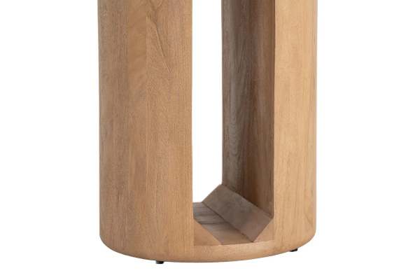 Table ronde en bois de manguier massif 5 pers. Solven
