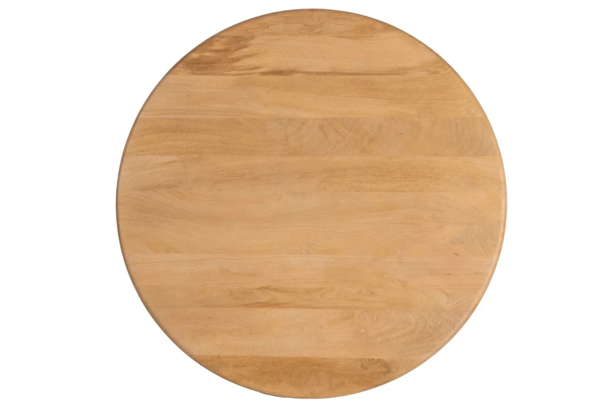 Table ronde en bois de manguier massif 5 pers. Solven