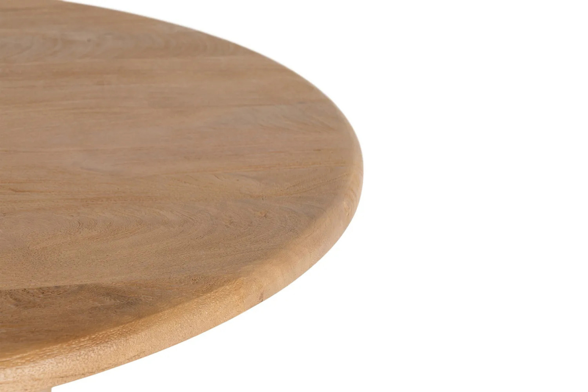Table ronde en bois de manguier massif 5 pers. Solven