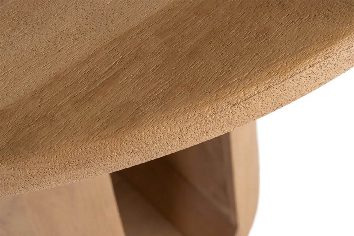 Table ronde en bois de manguier massif 5 pers. Solven
