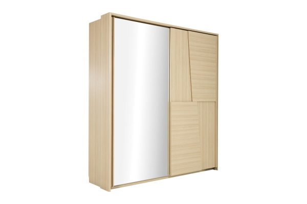 Armoire Soléa 2 portes coulissantes avec miroir