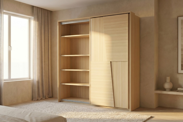 Armoire Soléa 2 portes coulissantes avec miroir
