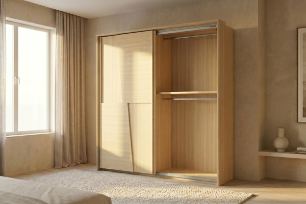 Armoire Soléa 2 portes coulissantes avec miroir