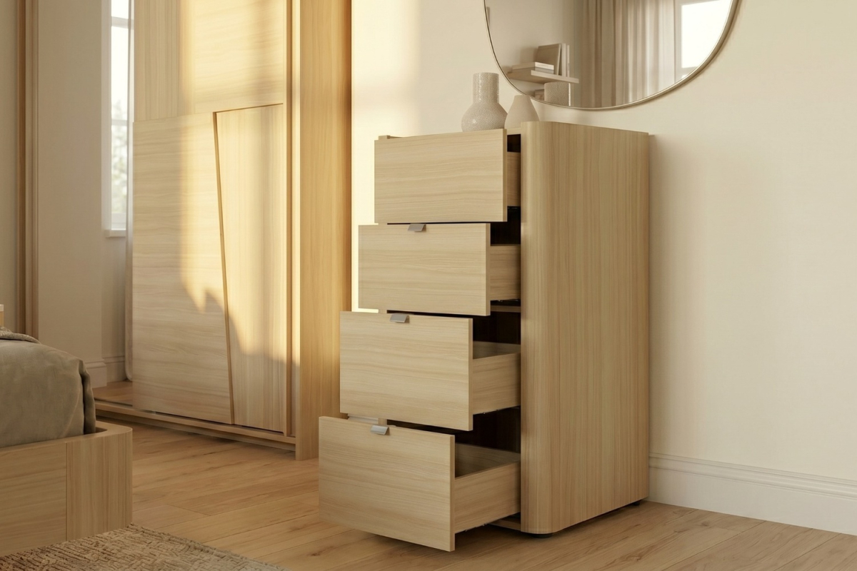 Chiffonnier 4 tiroirs Soléa – Meuble de rangement élégant