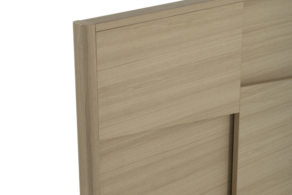 Lit Soléa en bois chêne clair – Lit design avec tête de lit moderne