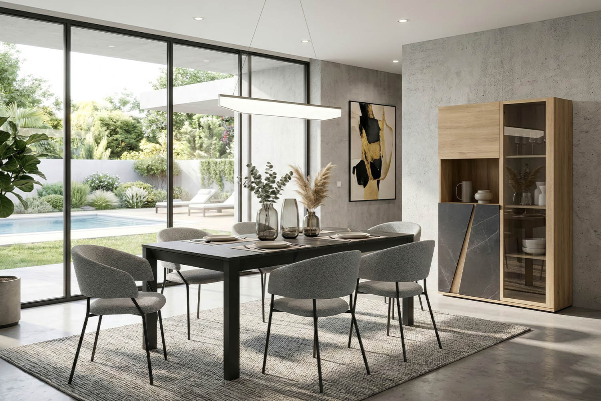 Vaisselier 4 portes Orée design contemporain et rangement