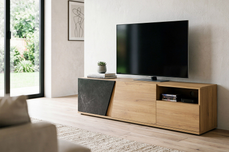 Meuble TV 2 portes 1 tiroir Orée design contemporain