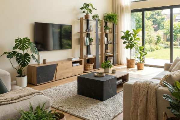 Meuble TV 2 portes 1 tiroir Orée design contemporain