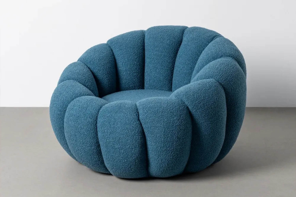 Fauteuil éponge bouclette Elio – Élégance texturée