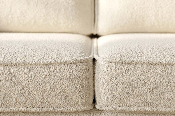Canapé convertible Capri – Tissu bouclette ivoire