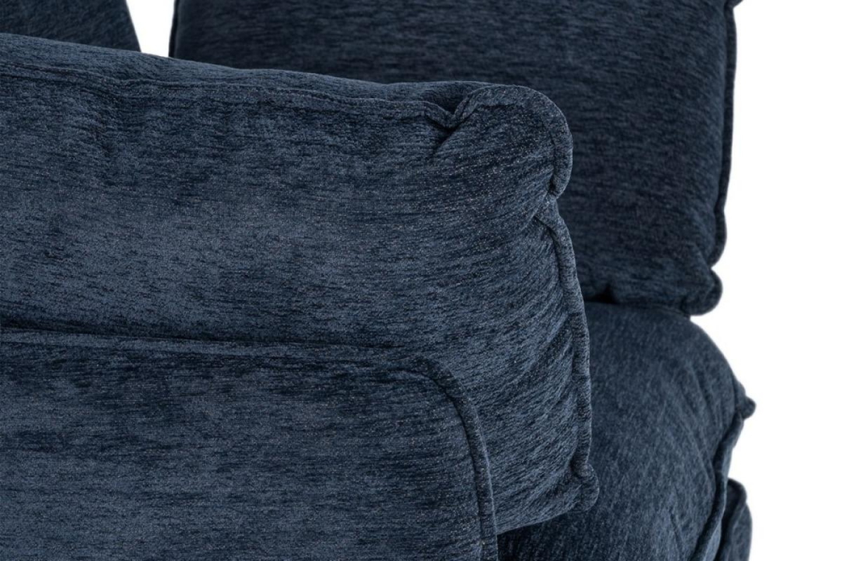Fauteuil bleu en tissu et métal – Élégant et durable