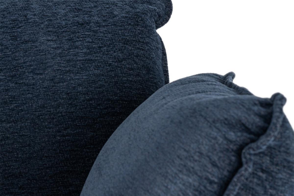 Fauteuil bleu en tissu et métal – Élégant et durable