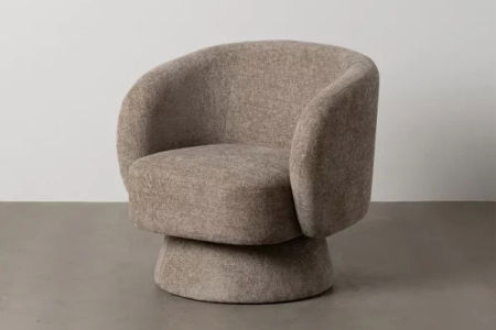 Fauteuil Zéphyr | Tissu beige et assise premium