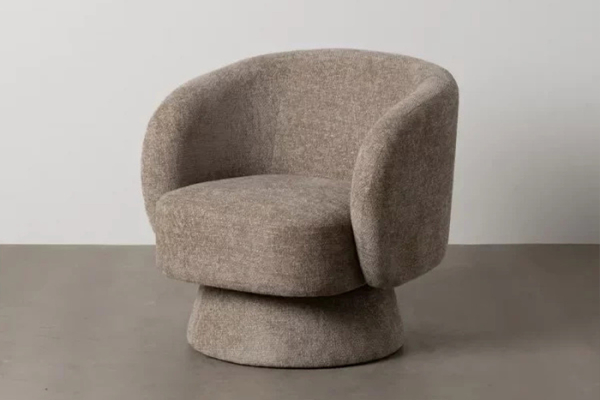 Fauteuil Zéphyr | Tissu beige et assise premium