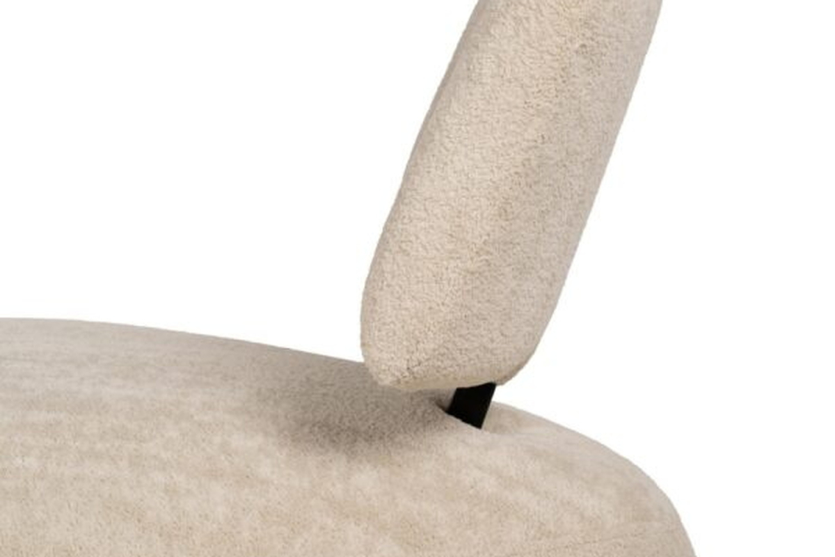 Fauteuil Oréa | Tissu crème et design enveloppant