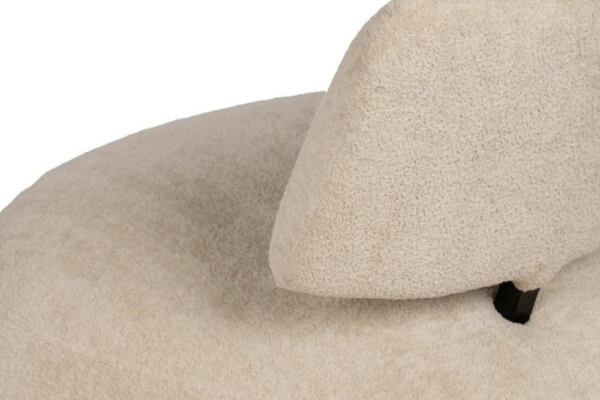 Fauteuil Oréa | Tissu crème et design enveloppant
