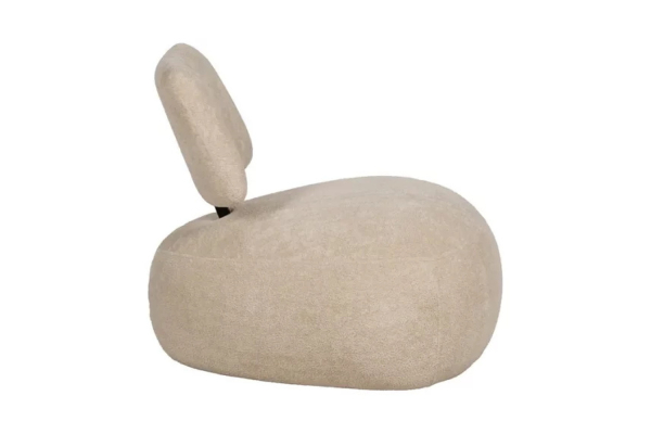 Fauteuil Oréa | Tissu crème et design enveloppant