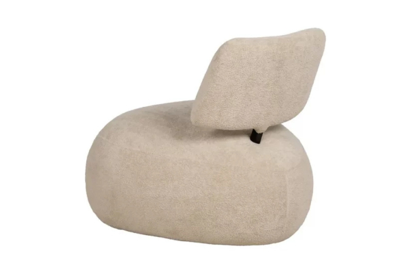 Fauteuil Oréa | Tissu crème et design enveloppant