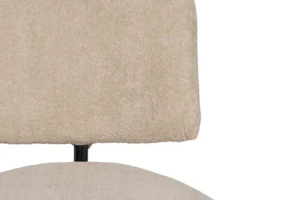 Fauteuil Oréa | Tissu crème et design enveloppant