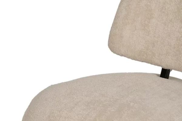 Fauteuil Oréa | Tissu crème et design enveloppant
