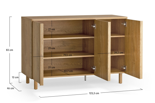 Buffet 3 portes 120 cm Alba