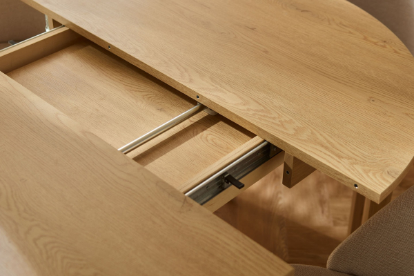 Table ronde extensible 4-6 pers.  en chêne Alba