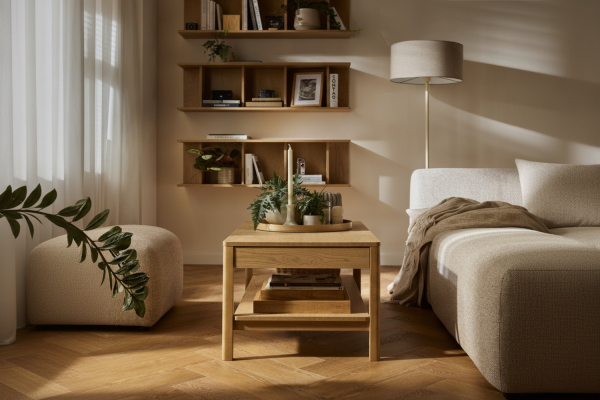 Table basse 100 cm avec tiroir Alba