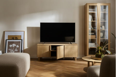 Meuble TV 3 portes 135 cm Alba