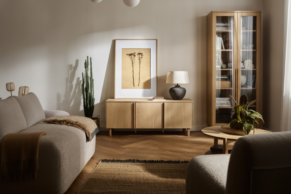 Meuble TV 3 portes 135 cm Alba