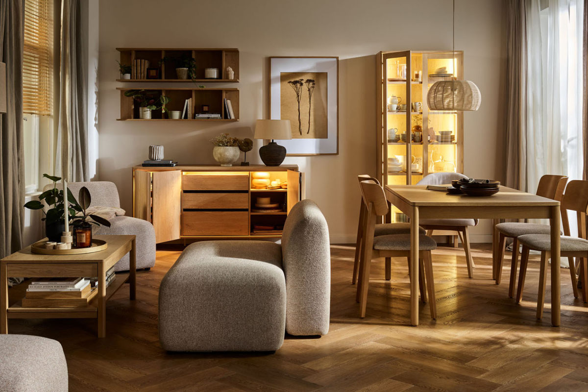 Buffet 2 portes et 3 tiroirs 160 cm Alba
