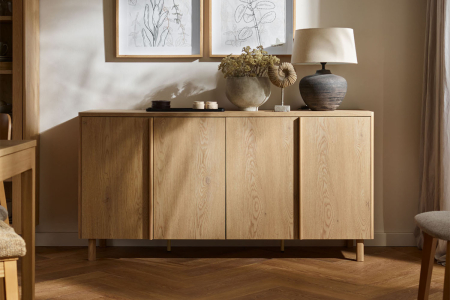 Buffet 2 portes et 3 tiroirs 160 cm Alba