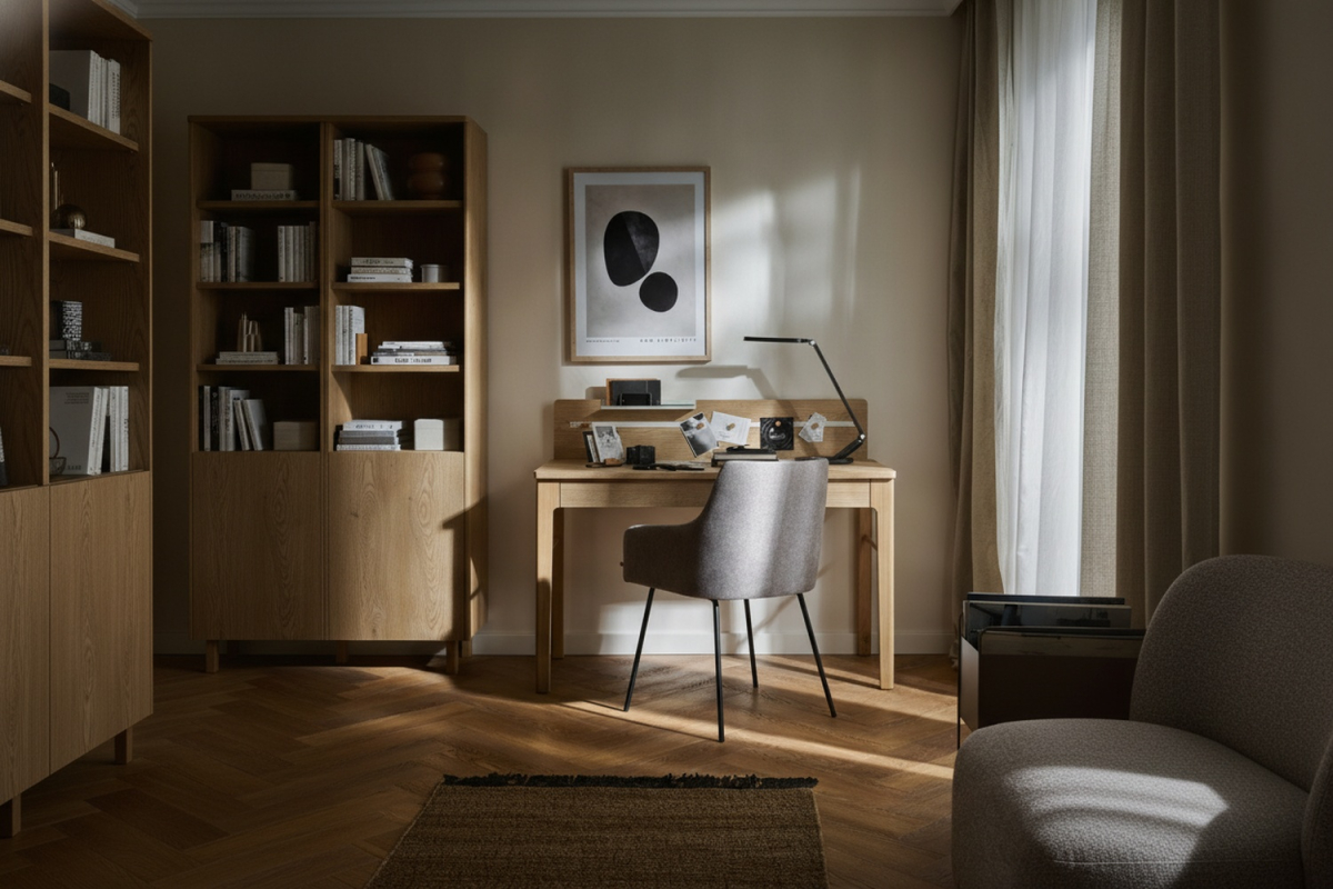 Bureau 2 tiroirs Alba
