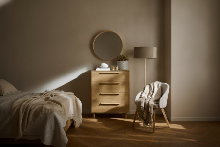 Commode 4 tiroirs avec pieds Alba