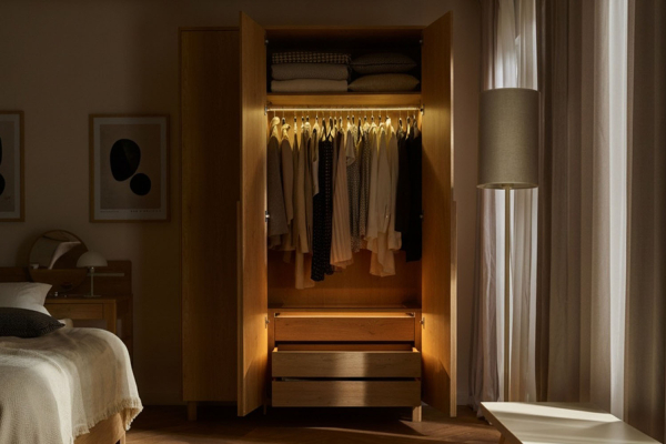 Armoire 3 portes en bois Alba