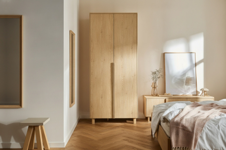 Armoire 2 portes en bois Alba