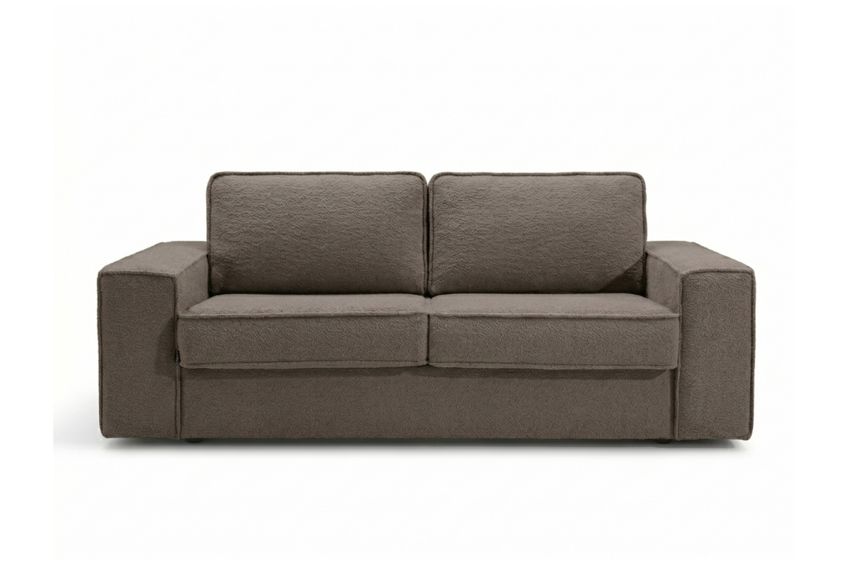 Canapé convertible Capri – Tissu bouclette ivoire