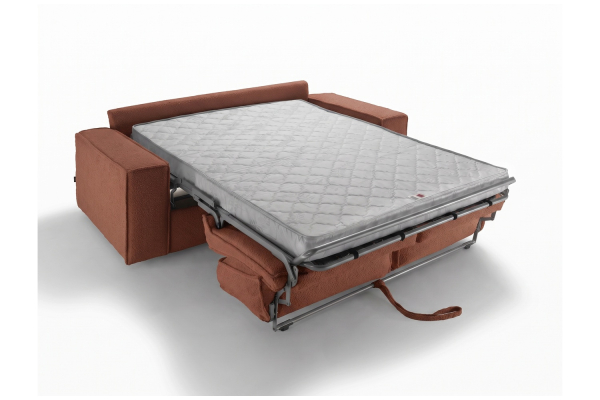 Canapé convertible Capri – Tissu bouclette ivoire
