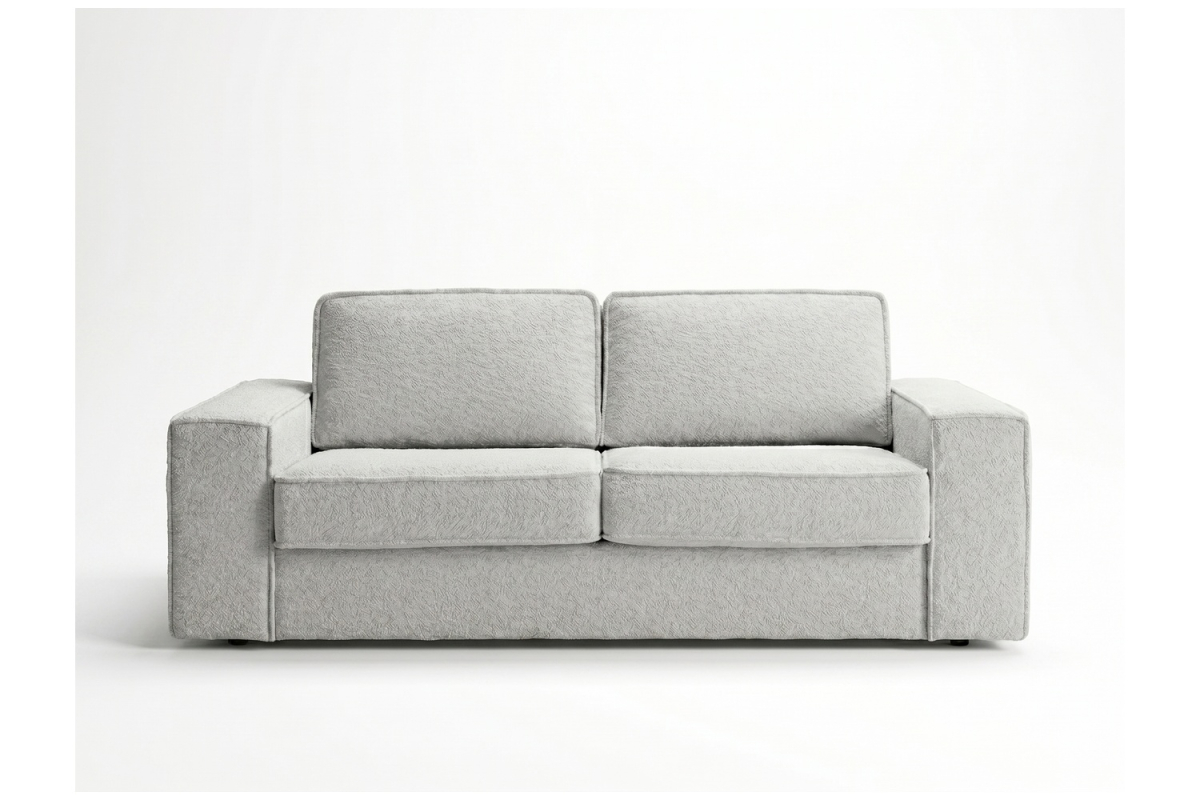 Canapé convertible Capri – Tissu bouclette ivoire