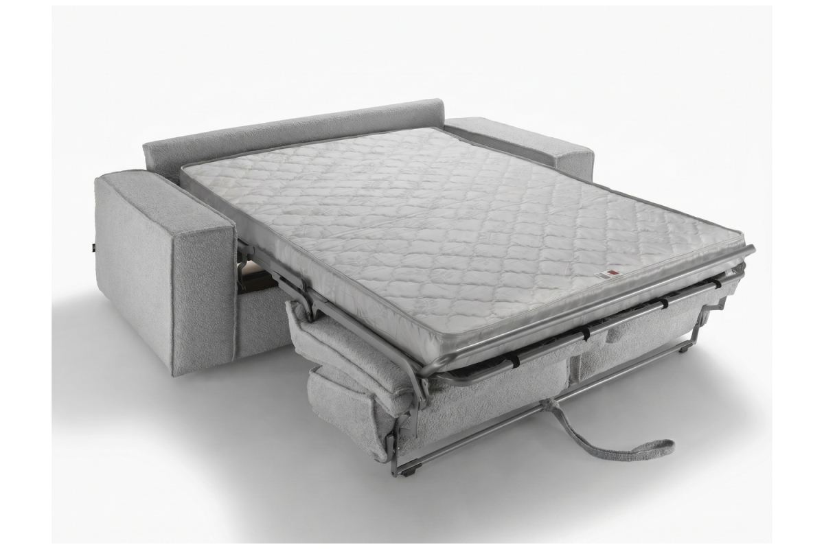 Canapé convertible Capri – Tissu bouclette ivoire