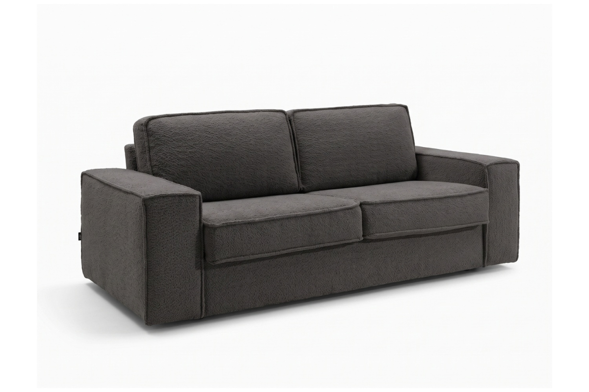 Canapé convertible Capri – Tissu bouclette ivoire