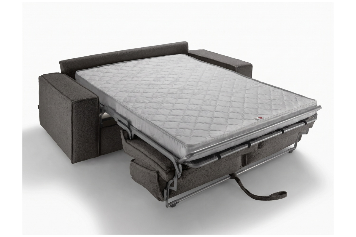Canapé convertible Capri – Tissu bouclette ivoire