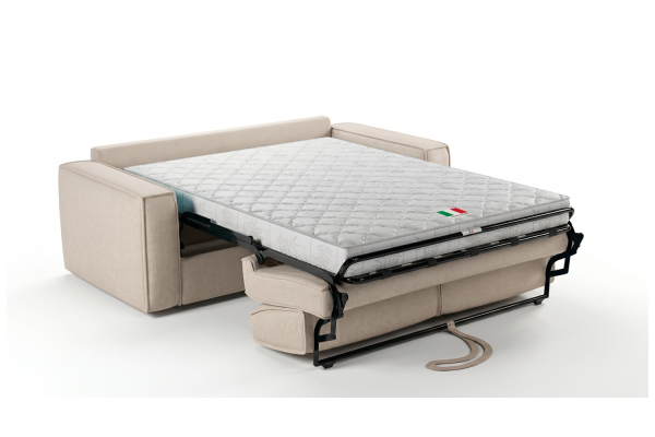 Canapé convertible Côme – Tissu lisse et design épuré