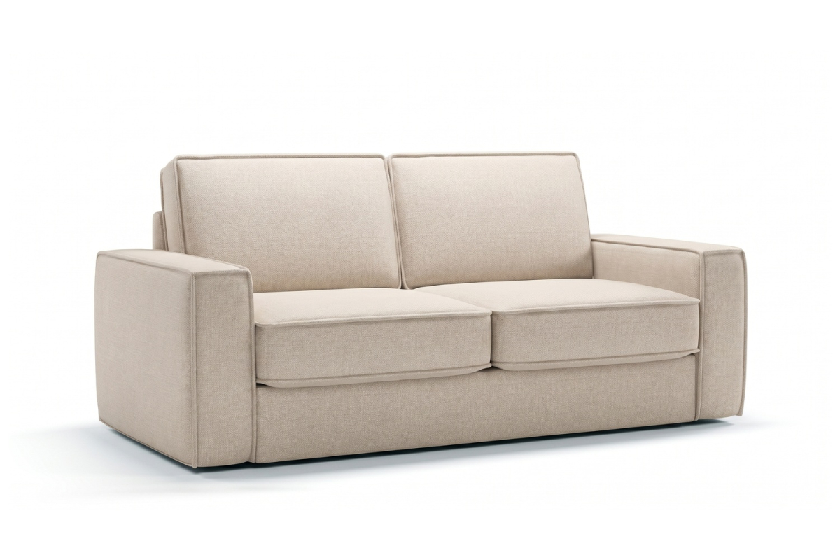 Canapé droit Côme – Tissu lisse et design épuré