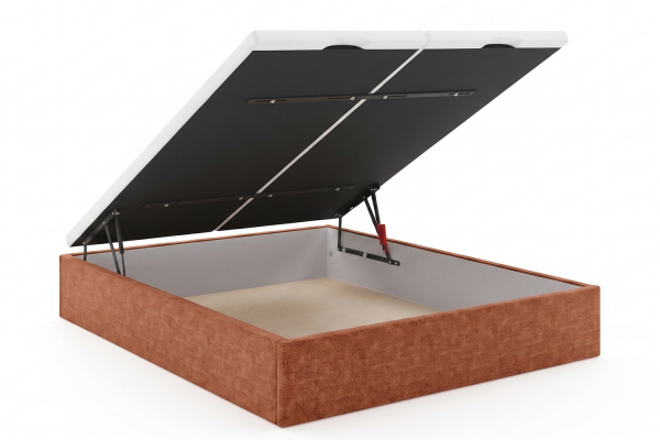 Lit coffre matelassé en tissu Jade – Finition haut de gamme
