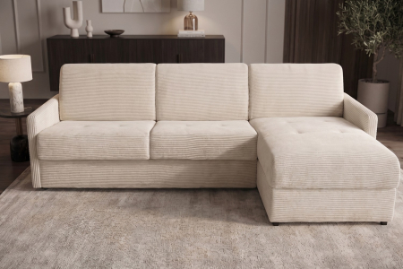 Canapé d’angle convertible Split avec coffre | Maison Aveni