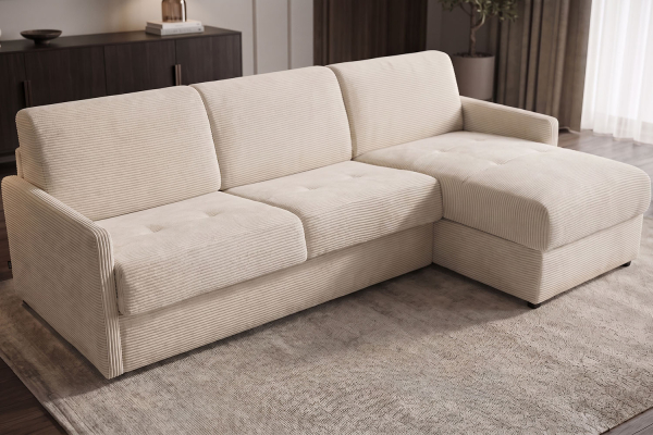 Canapé d’angle convertible Split avec coffre | Maison Aveni