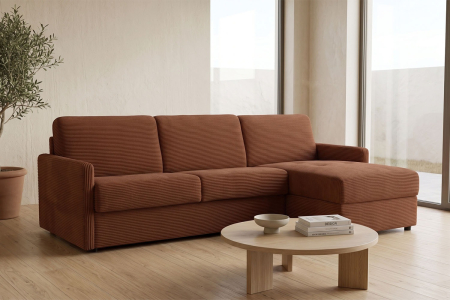 Canapé d’angle convertible Split avec coffre | Maison Aveni