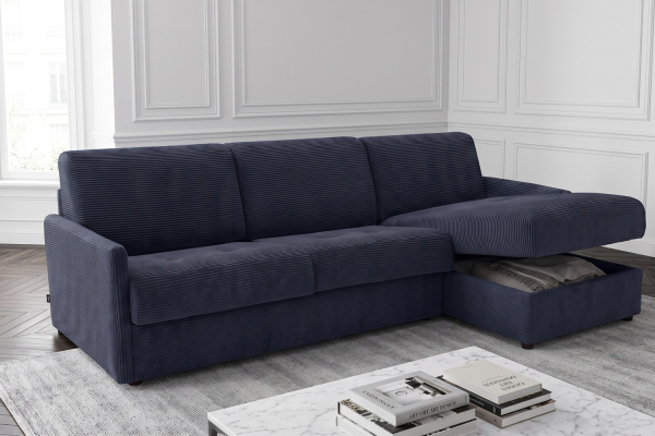 Canapé d’angle convertible Split avec coffre | Maison Aveni