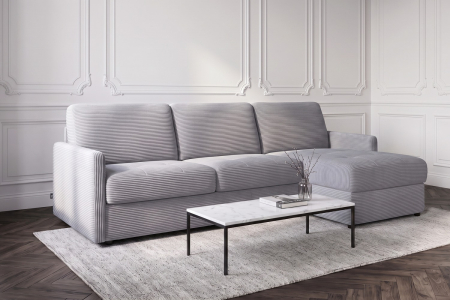Canapé d’angle convertible Split avec coffre | Maison Aveni