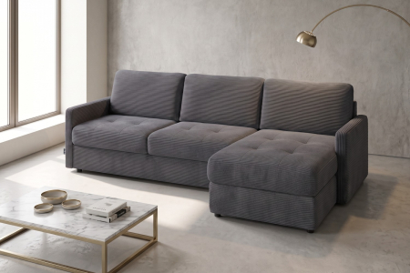 Canapé d’angle convertible Split avec coffre | Maison Aveni